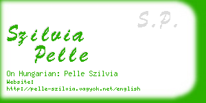 szilvia pelle business card